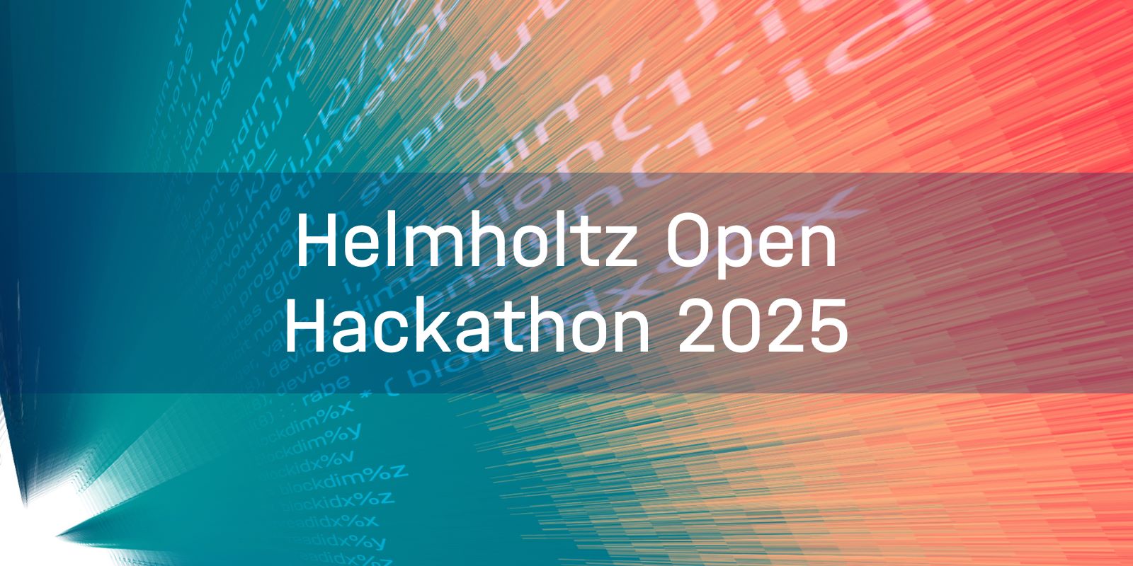 Image to promote Helmholtz Open Hackathon 2025