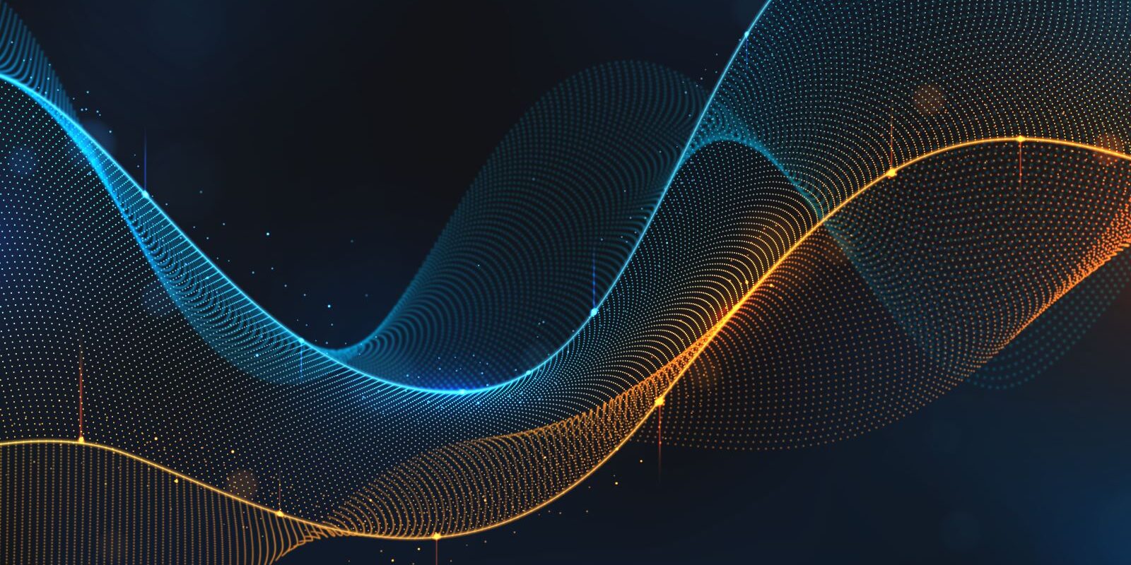 Visual, blue-and-orange-particle-data-wave-backgrounds