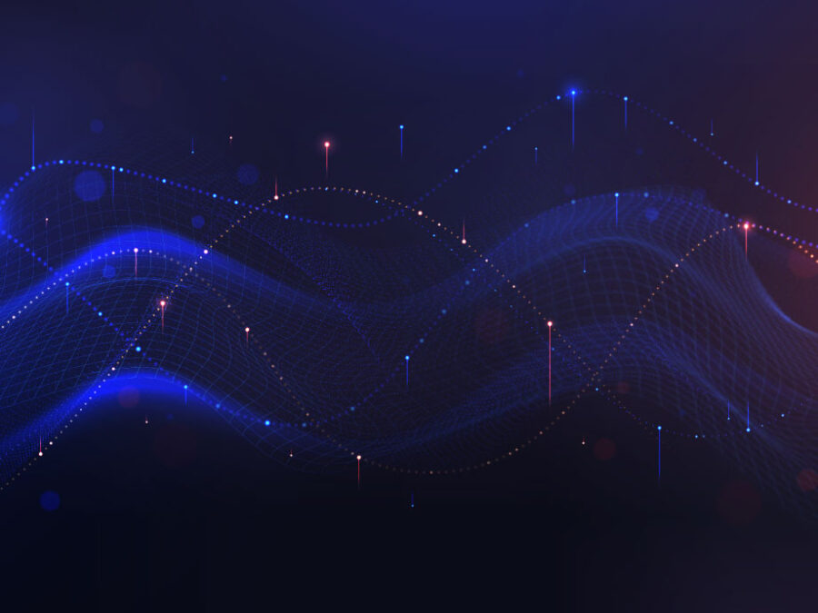 dark tech data waves, background