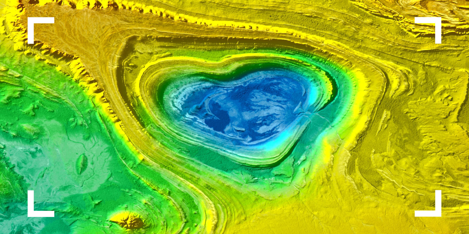 Image by Markus Bachmann, DLR, called "A Heart from the TanDEM-X DEM", showing a heart-shaped topographic structure in the Lut Desert, Iran, acquired by the German radar satellites mission TanDEM-X.