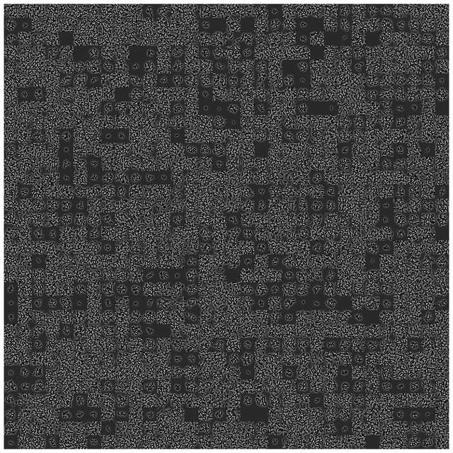 Collage of synthetic images; light grey and dark grey squares